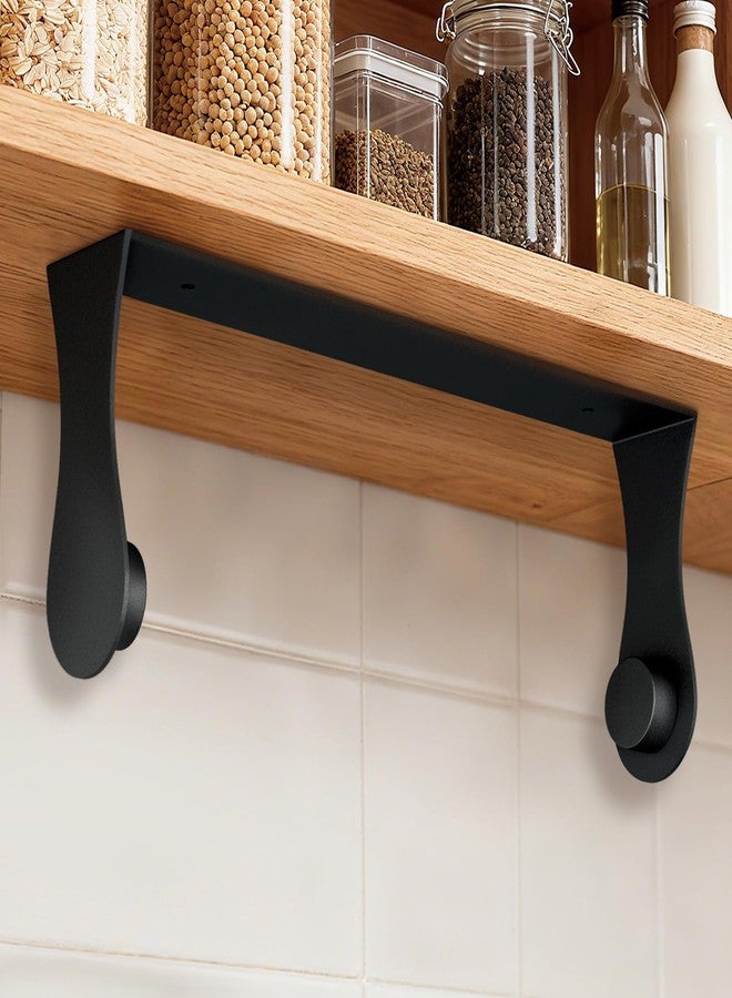 Smipam Paper Towel Holder Under Cabinet, Black, Adhesive & Wall Mount, Under Counter Paper Towel Rack for Kitchen and Bathroom, Home and Kitchen Decor - Image 1